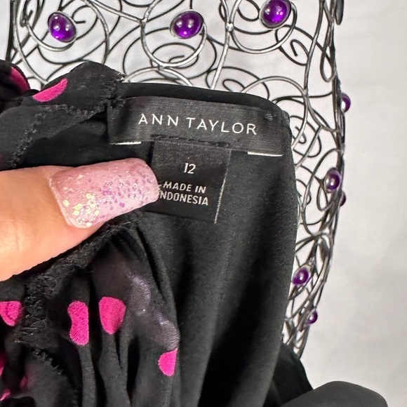 Ann Taylor pink polka dot sheer dress size 12 - Picture 7 of 9